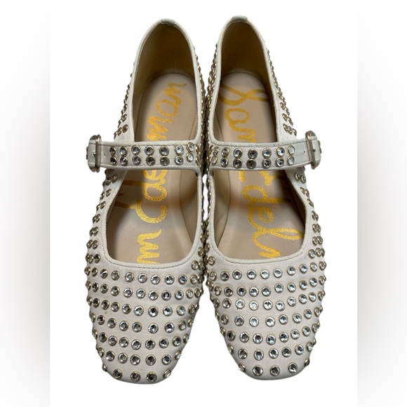 Anthropologie Sam Edelman Michaela Studded Mary Jane Ballet Flats Size 8 1/2 - Picture 1 of 6